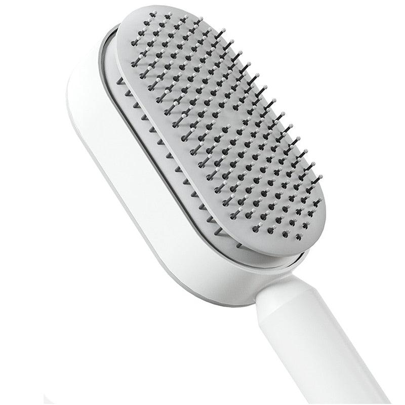 Self Cleaning Anti-Static Hair Brush - Amanda beauty