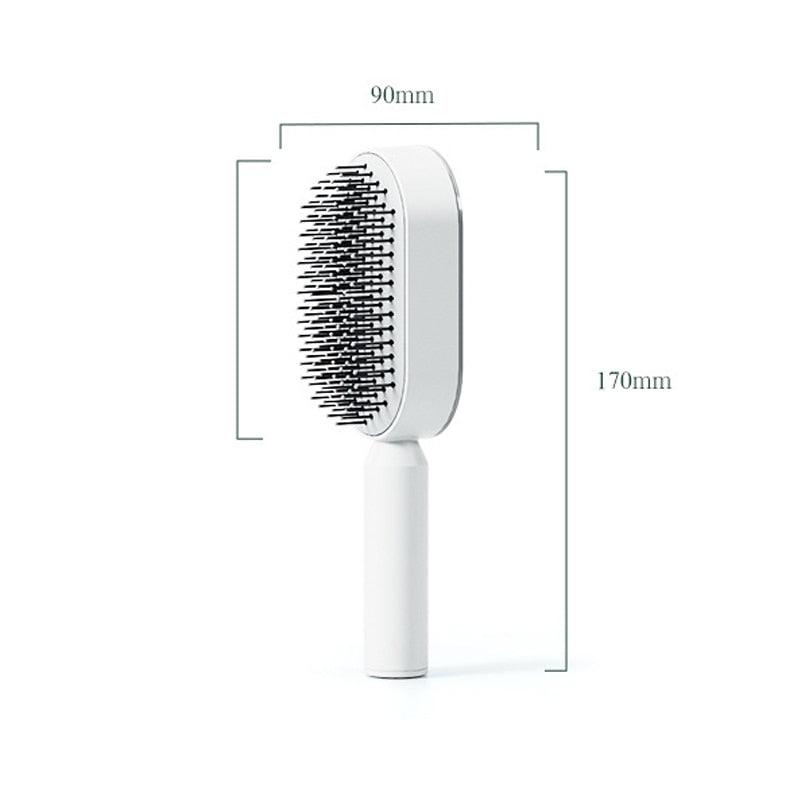 Self Cleaning Anti-Static Hair Brush - Amanda beauty