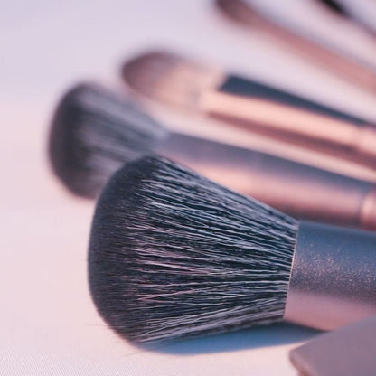8-Piece Makeup Brush Set with Travel Bag - Complete Beauty Toolkit