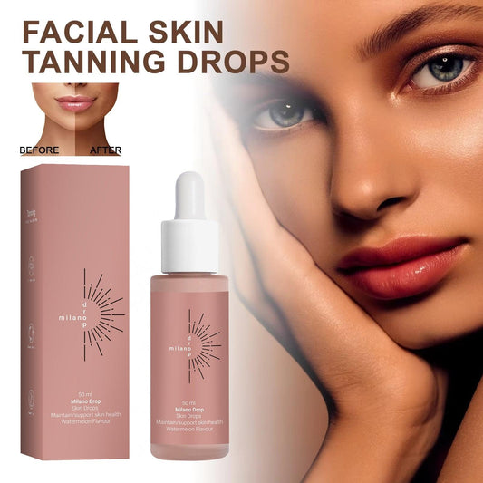 Tanning Face Serum Face Body Tanning Bed Outdoor Fine Line Repair Skin Serum Dark Bronzer Self Tanning Serum Drops - Amanda beauty